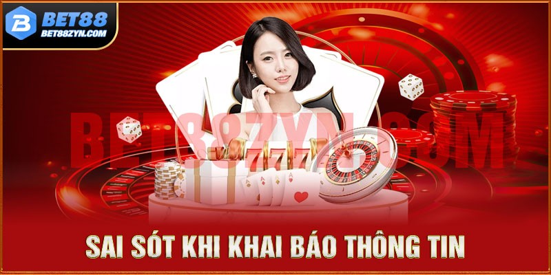 Khai báo sai sót thông tin